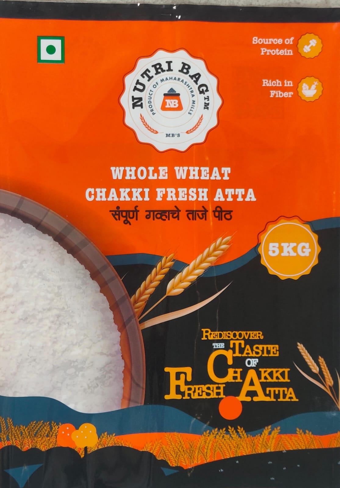 MBs Nutribag Whole Wheat Atta - 5 Kgs